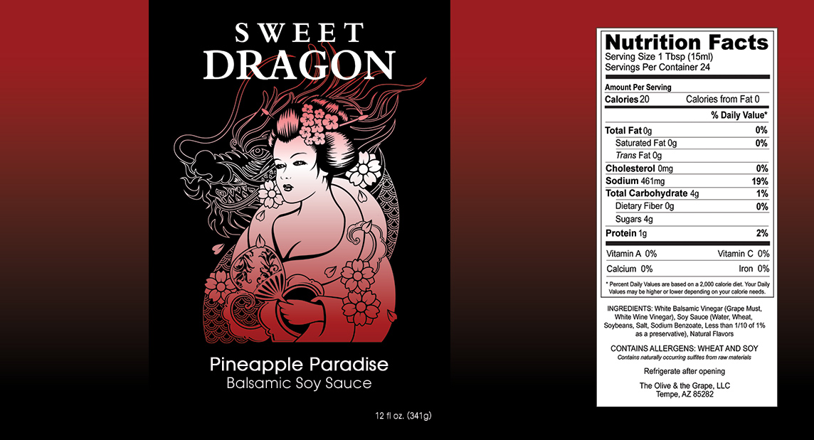 Sweet Dragon Pineapple Paradise Full Label 