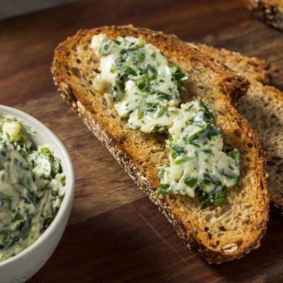 basil garlic butter evoo